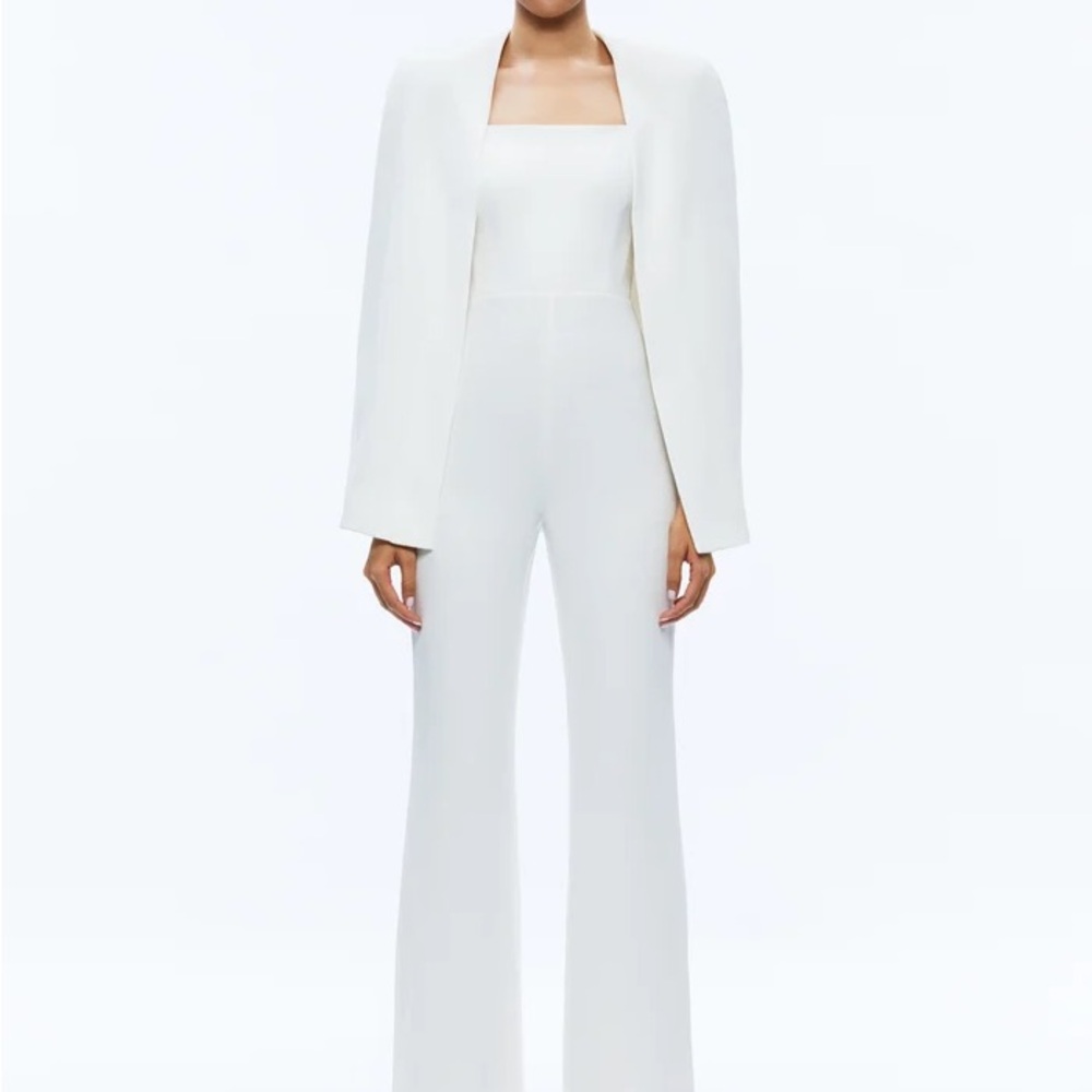 Alice and Olivia Nova Cape Jumpsuit Size 6 NWT Retail $695